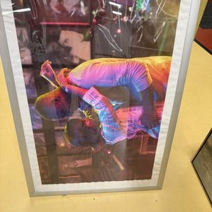 Framed Photograph of a Person in a Plaid Shirt