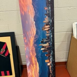 Los Angeles Skyline Sunset Canvas Print