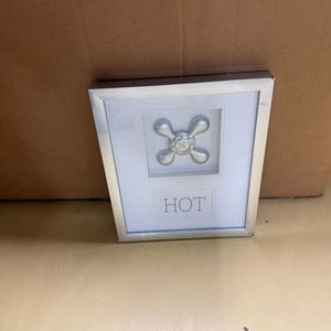 Framed Vintage "HOT" Faucet Handle Art