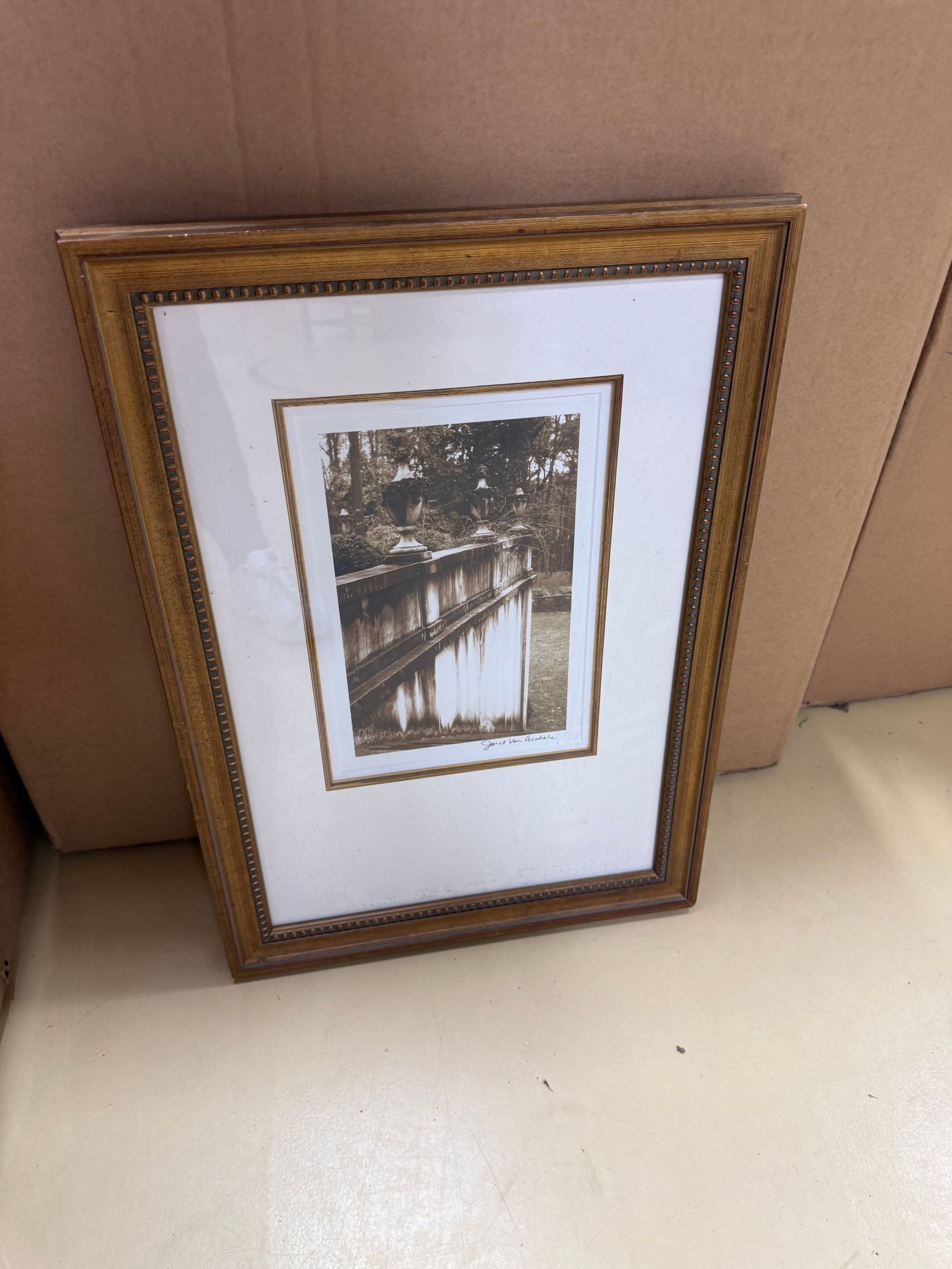 Framed Photograph of a Wooden Pier