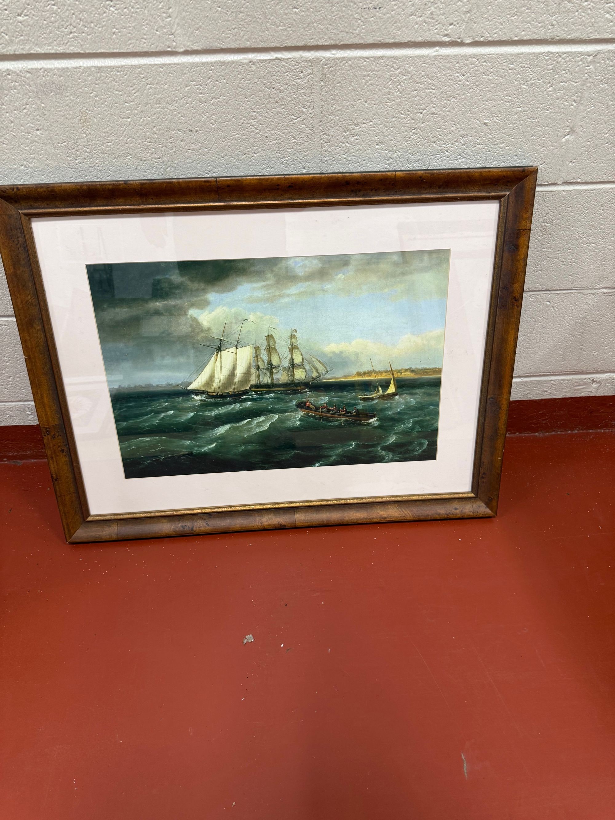 Clipper Ship Seascape Oil Painting by J. James