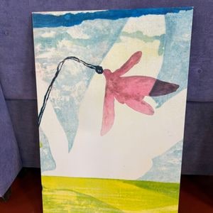 Abstract Floral Artwork on Canvas