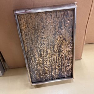 Textured Glass and Metal Tray
