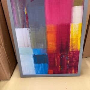 Abstract Geometric Canvas Painting