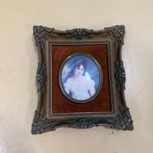 Ornate "Cameo Creation" Style Picture Frame with Portrait Miniature