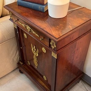French Empire Style Mahogany Side Cabinet with Ormolu Mounts