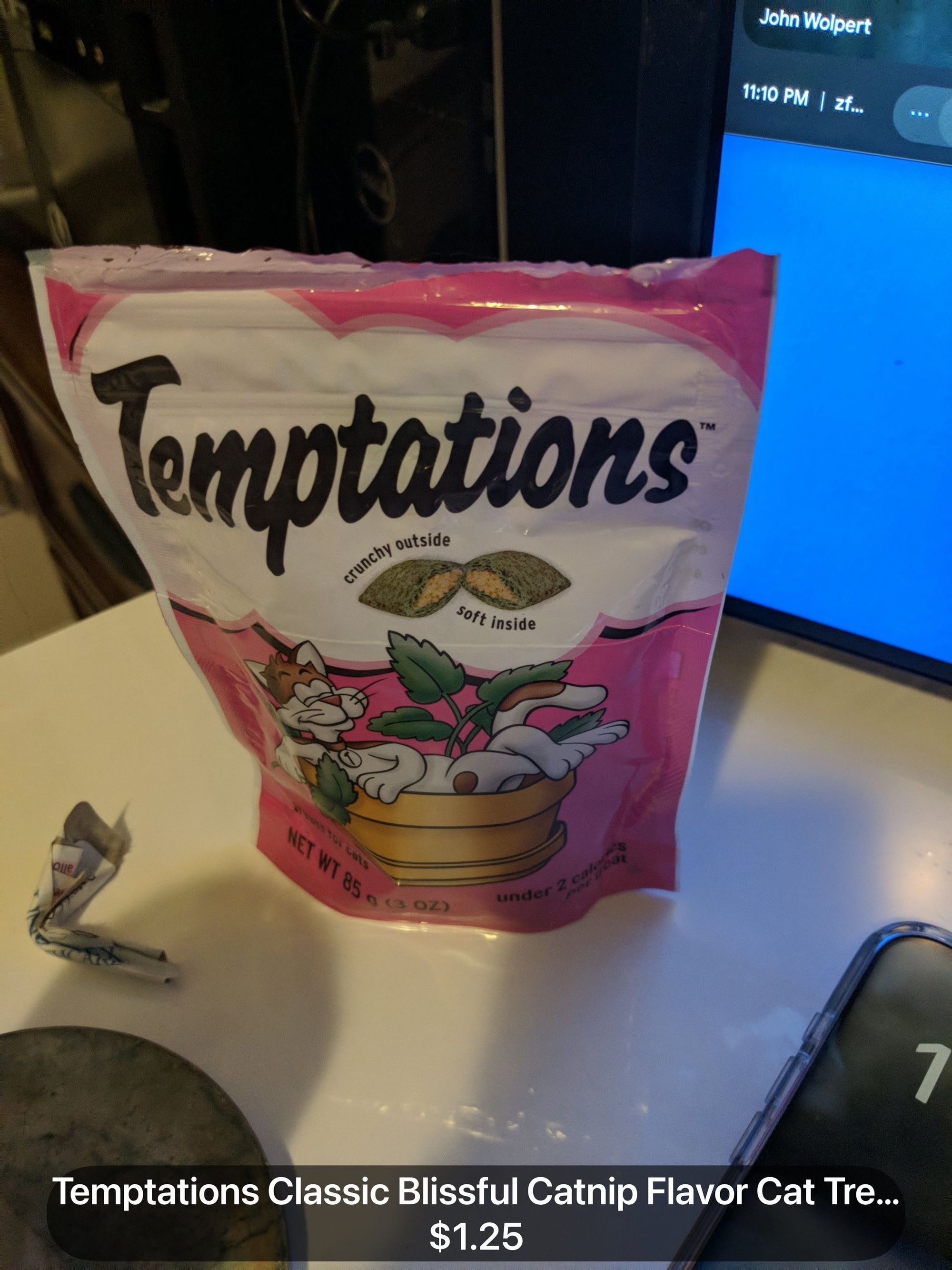 Temptations Classic Blissful Catnip Flavor Cat Treats